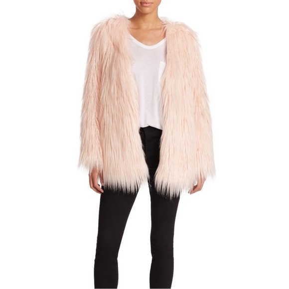 Tart Collections Shaggy Retro Pink Faux Fur Coat - Picture 1 of 8